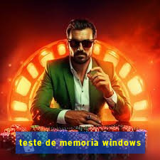 teste de memoria windows